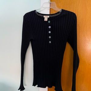 Black sweater shirt from Sundance